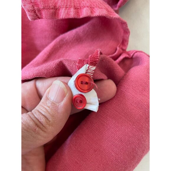 L.L. Bean Womens 100% Linen Shirt Sz 2X  Vintage Grandmacore Cottagecore Pink - Picture 8 of 9